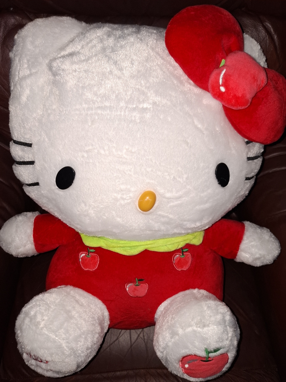 Hello Kitty White and Red Apple Plush - Cute Kids Stuffed Animal